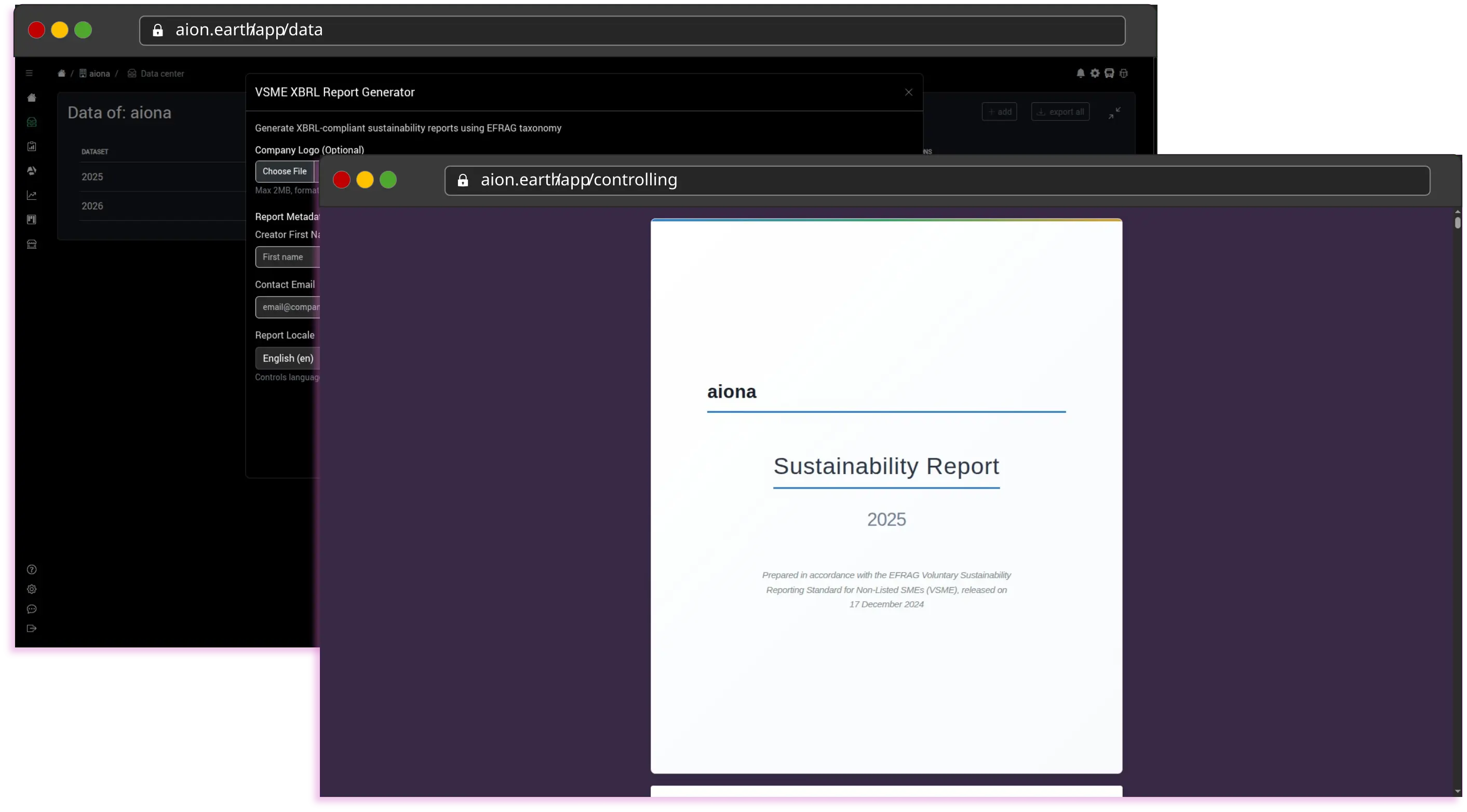 image: reporting screenshot